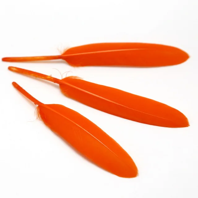 Orange Высокое качество 10-15 см 25/50 шт. натуральные гусиные перья утка Шлейфы для поделок в стиле «Ловец снов»; аксессуары для изготовления украшений своими руками украшения - Цвет: Orange