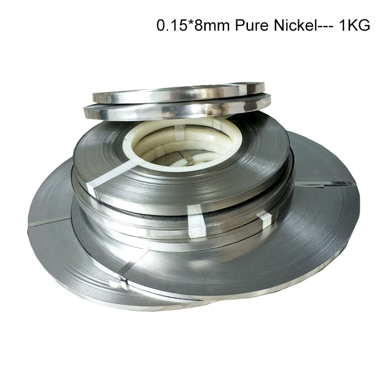

1kg 0.15*8mm Pure Nickel Strip 99.96% High Purity Lithium Battery Nickel Strips For 18650 Battery Pack Spot Welding Nickel Belt