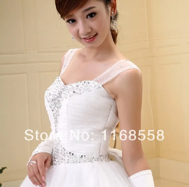 ~Rhinestone wedding dress formal slim waist vintage sweet princess |