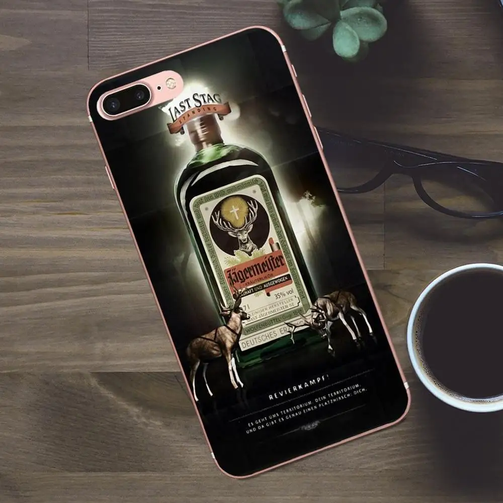 Bixedx Jagermeister Ретро бутылка рисунок ТПУ Для Huawei G8 Honor 5C 5X 6 6X 7 8 9 Y5II Mate P7 P8 P9 P10 P20 Lite Plus 2017