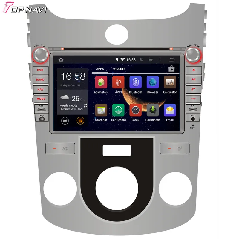TOPNAVI 8 ''Восьмиядерный 4 Гб RAM Android 6 0 Автомобильный Navi для KIA FORTE ручной