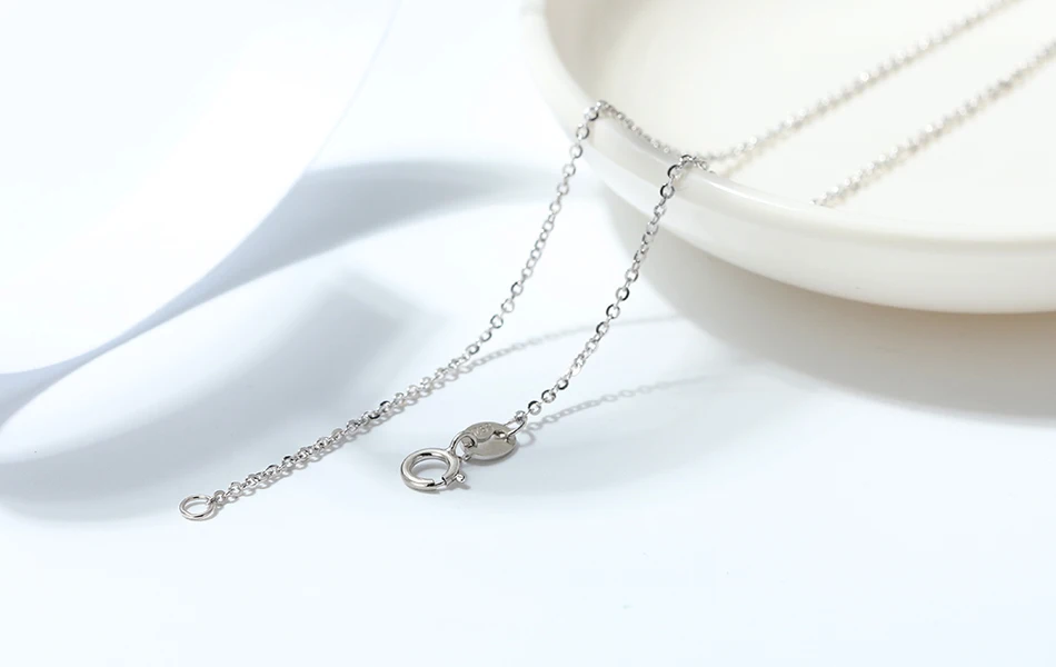 ORSA JEWELS Настоящее серебро 925 звено цепи ожерелье для женщин мужчин 45 см длинная простая цепочка модное серебристое вечерние ювелирные изделия Kolye OSC20
