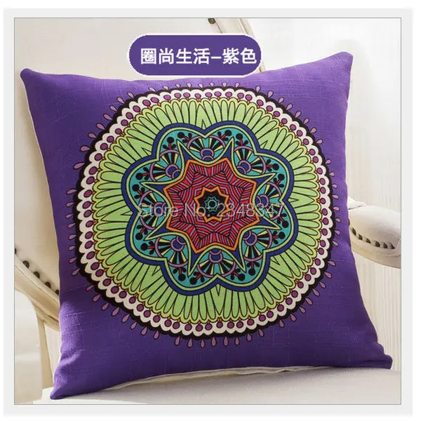 Этническая подушка в стиле ретро покрывающая льняные хлопковые подушки