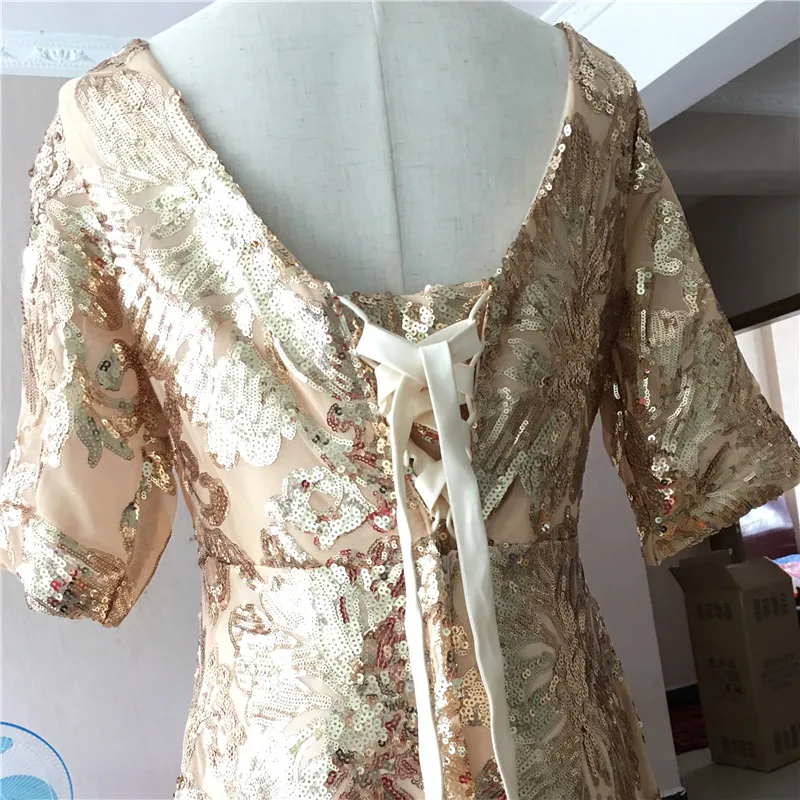 Golden Shiny Print Dress 2021 Party Women Plus Size XS-3XL Host Banquet Autumn Elegant Summer Dresses CX961 | Женская одежда
