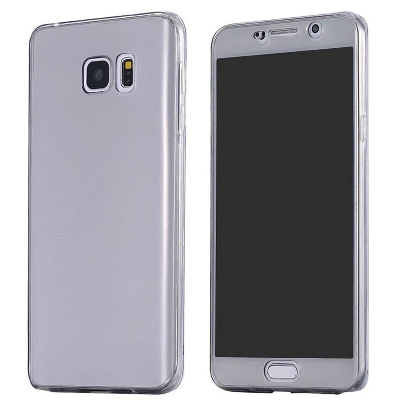 Grey 360 градусов полный чехол для samsung Galaxy J4 J6 J8 Plus J2pro J3 J5 J7 Prime прозрачный мягкий ТПУ чехол для телефона Etui - Цвет: Grey