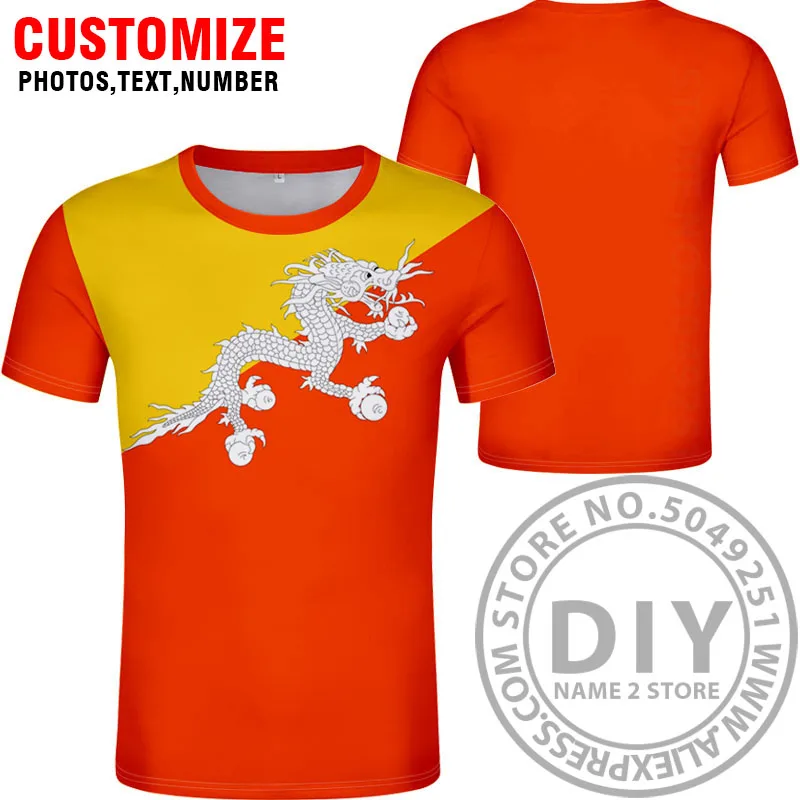 Style 11 BHUTAN t shirt free custom made name number btn country t-shirt bt black nation flag kingdom diy red college print photo clothes - Цвет: Style 11