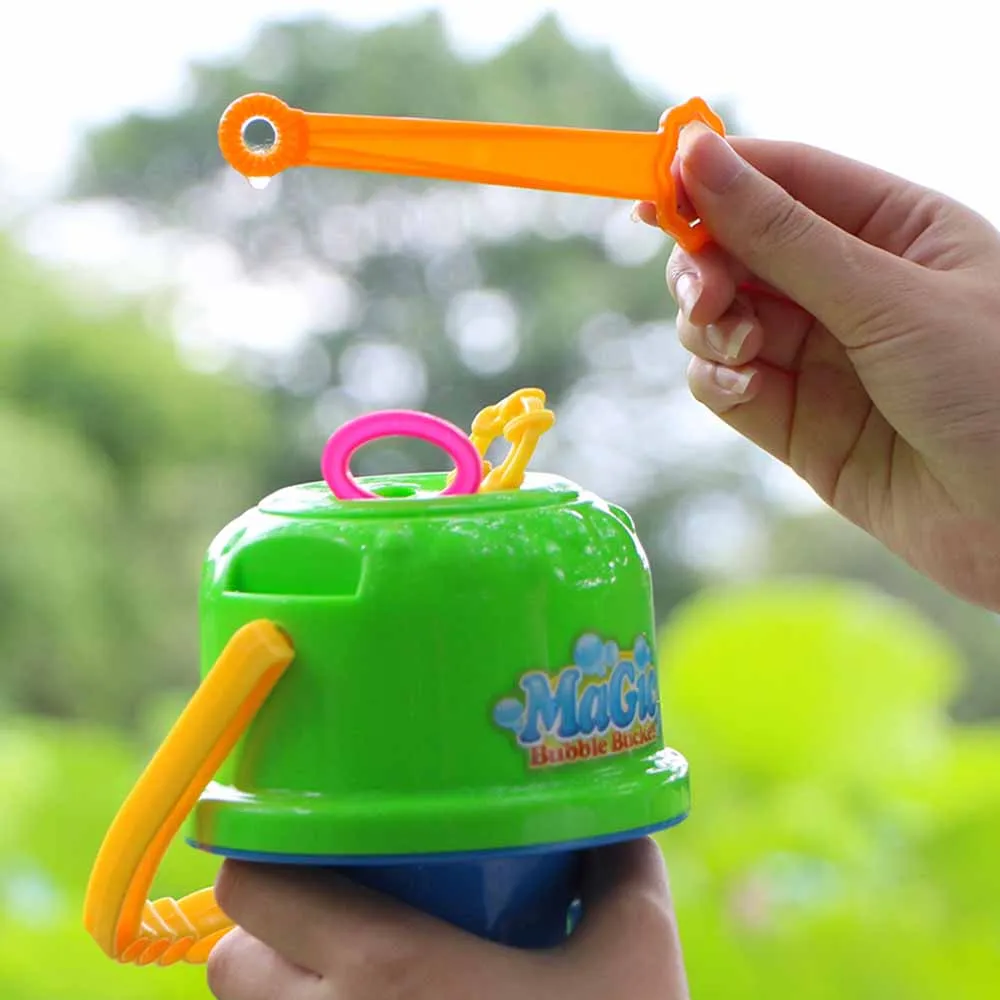 Outdoor Parties Toys Anti-sprinkler Portable Bubble Bucket Children Wand Toy Kids Indoor Blower Maker | Игрушки и хобби