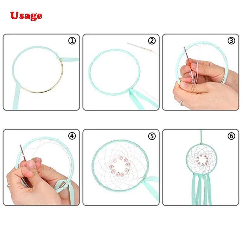 Металлическое круглое кольцо обруч Ловец снов для рукоделия ручной работы
