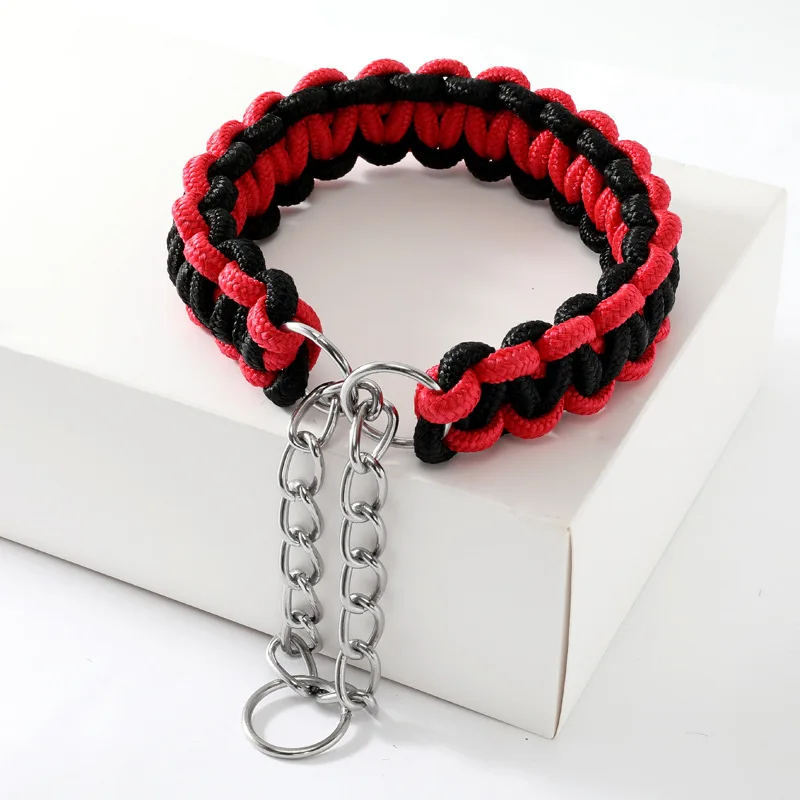 Black and Red Petshy 1,3 м большой поводки для питомцев, собак металлический P цепи пряжки Двухрядное выдвижной автоматический поводок для средние и большие собаки - Цвет: Black and Red