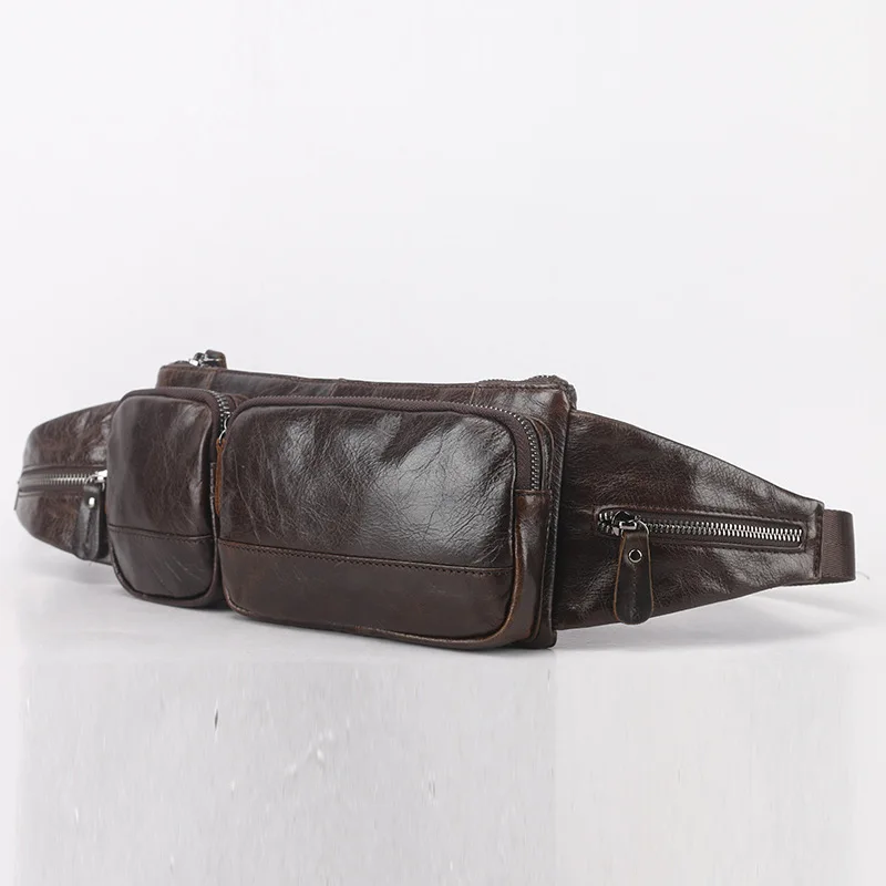 Мужские поясные сумки из натуральной кожи забавная сумочка на ремне для сотового