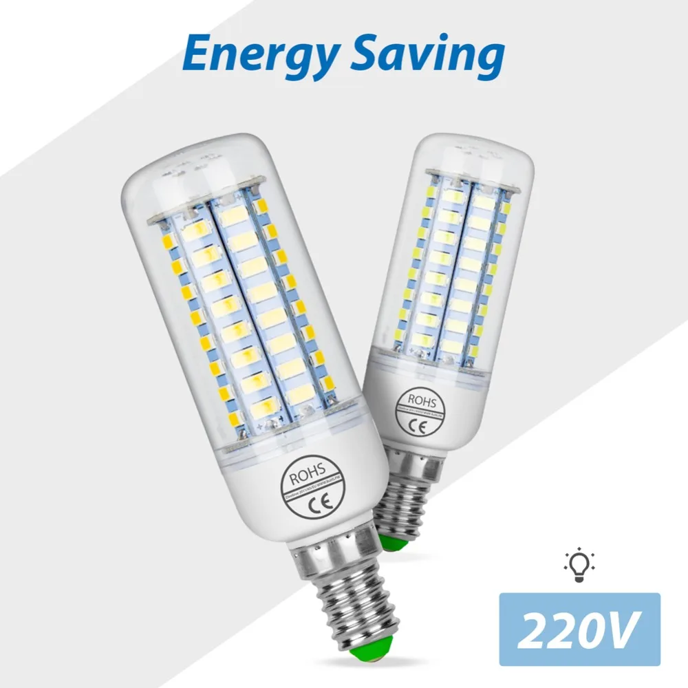 Светодиодная лампа GU10 E14 SMD5730 для украшения дома цилиндрическая E27 24/36/48/56/69/72