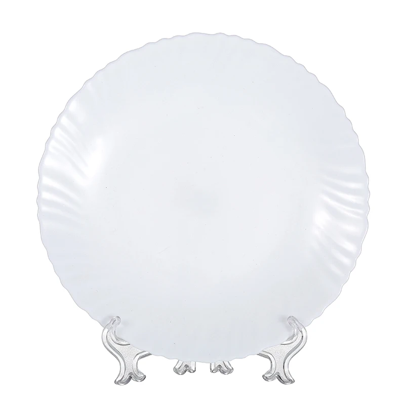 Термостойкие белые опаловые стеклянные фарфоровые плоские тарелки посуда салат