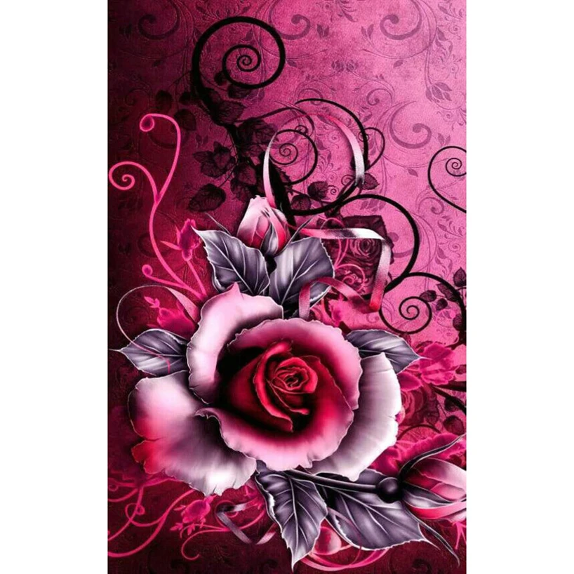 

New Arrival Handmade Sewing Art Rose Flower 5d Diy Diamond Painting Full Square Cross Stitch 3D Diamond drawing