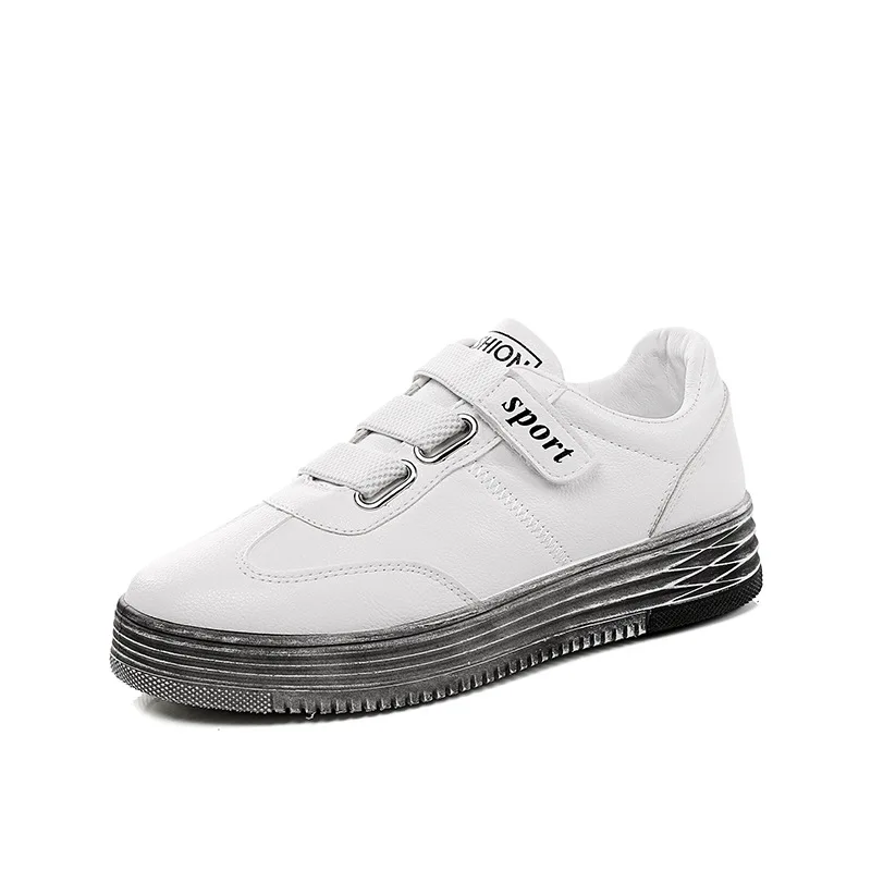 Весенняя женская Вулканизированная обувь на толстой подошве без шнуровки