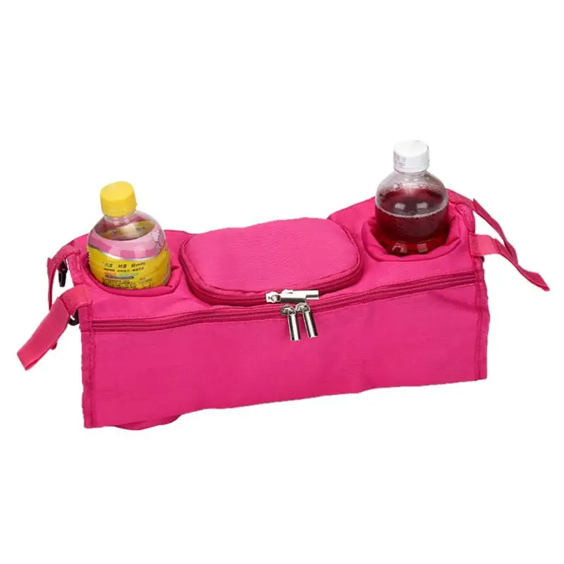 Hot Pink 8 цветов универсальная чашка сумка для детской коляски Органайзер Детская коляска Коляска держатель чашки аксессуары для коляски сумка для kinderwgen - Цвет: Hot Pink