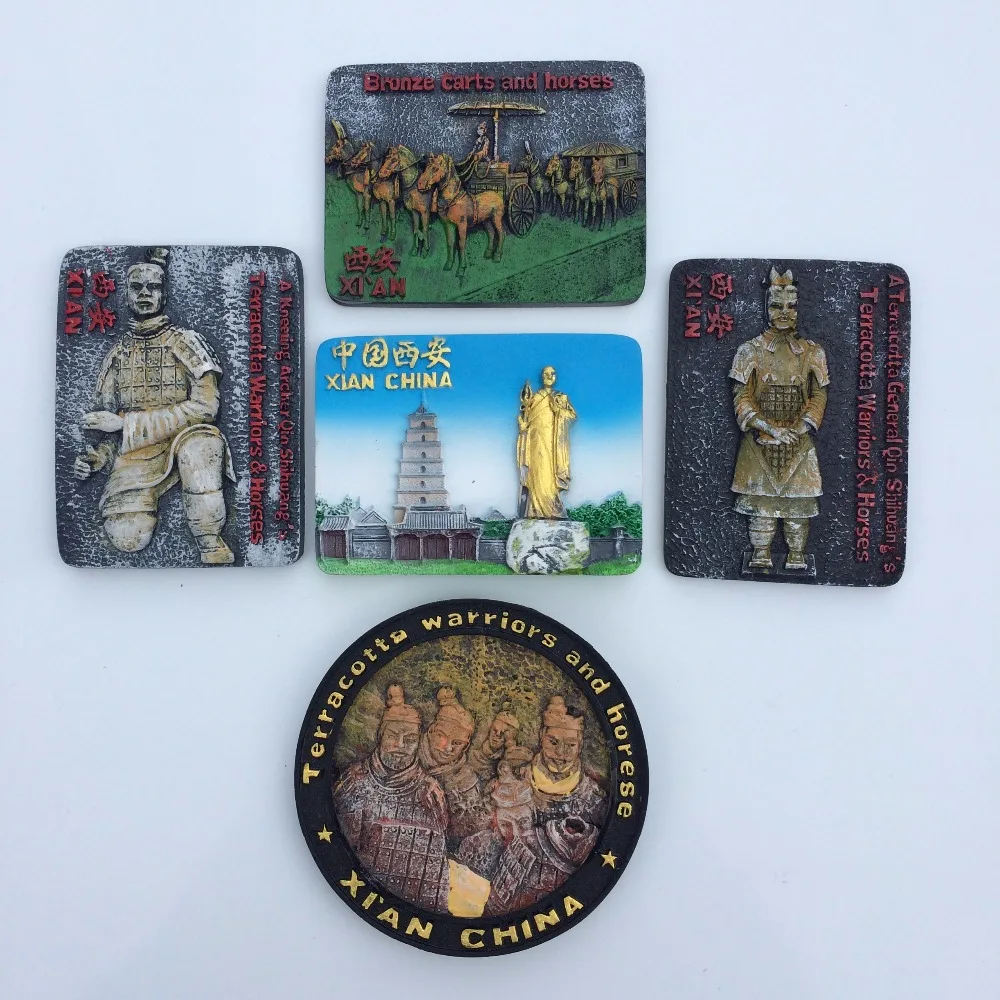(5 шт. в партии) Китайские терракотовые воины и лошади сувениры ручной работы