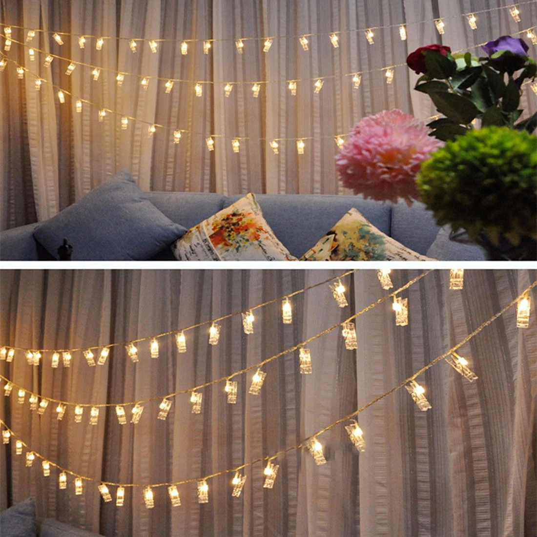 Новый брендовый праздничный светильник ing 1 м 10LED карта фото настенный Сказочный