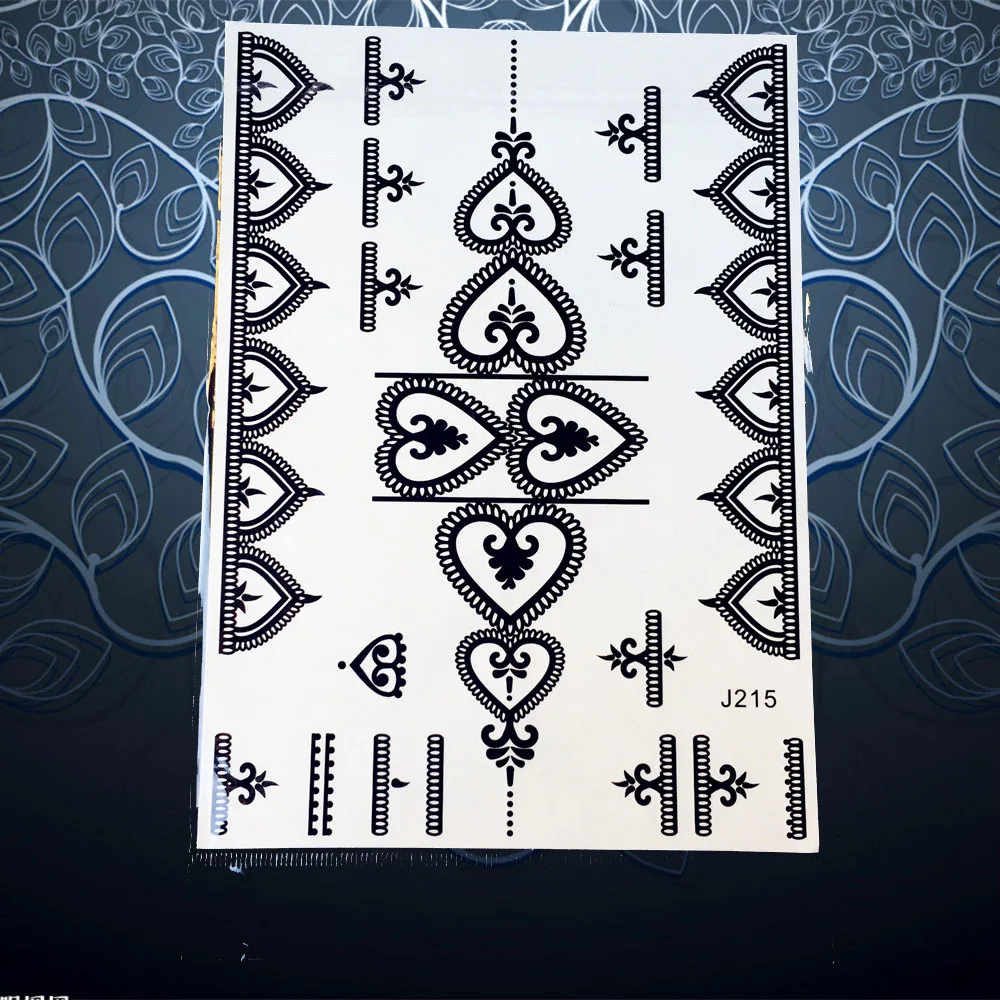 1 шт. черная чернильная Водонепроницаемая татуировочная втулка кружевное сердце