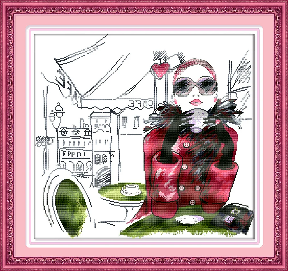Город Девушка DMC китайские наборы для вышивки крестом Наборы вышивания крестиком