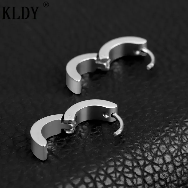 KLDY Hip Hope фиолетовые серьги-кольца качественные мужские серьги из нержавеющей