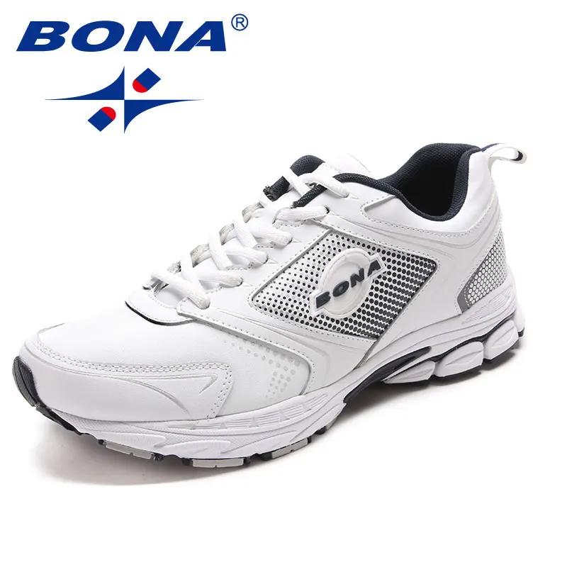 WHITE BONA/ стиль; мужские кроссовки на шнуровке; Мужская Спортивная обувь; кроссовки для бега на открытом воздухе; удобный мягкий светильник; - Цвет: WHITE