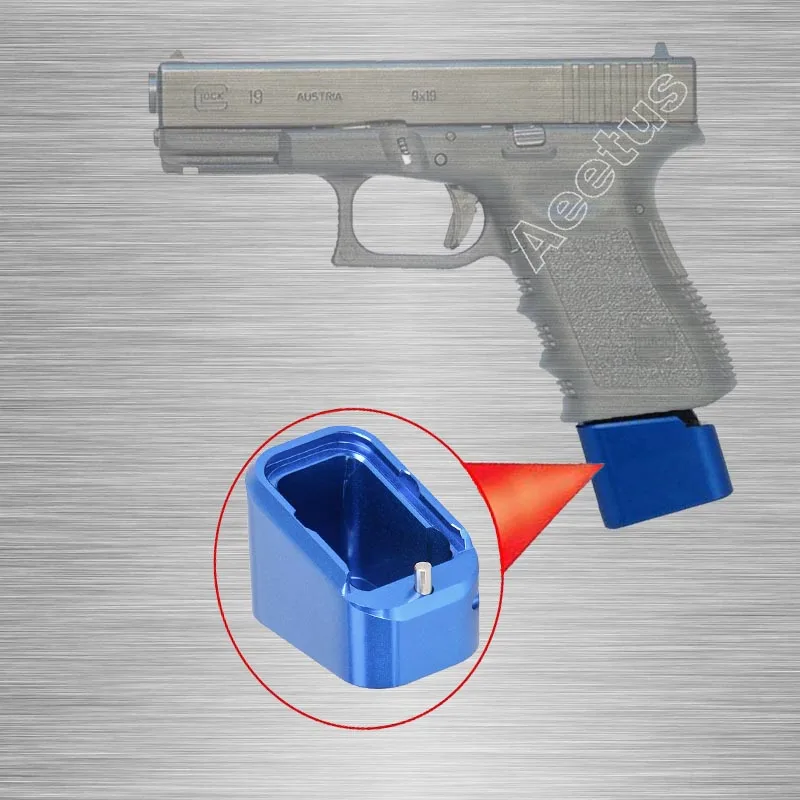 Новый на станке Журналы База коврик для Glock G19/23 Журнал Расширение + 5 9 мм 4. 40. 357