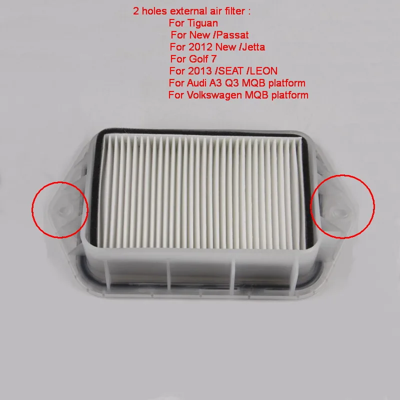 Tonlinker 2 отверстия Воздушный фильтр для Vw Sagitar CC Passat Magotan Golf Touran audi Skoda Octavia автомобильный Стайлинг внешний воздушный фильтр