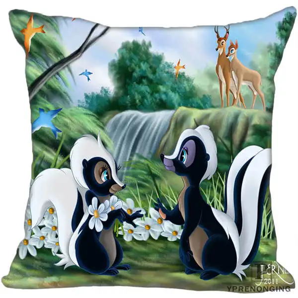 Square Pillowcases Декоративная Наволочка на заказ Бэмби и Фалин квадратная Наволочка на молнии лучший подарок 35X35,40x40,45x45 см(одна сторона) 180516-03 - Цвет: Square Pillowcases