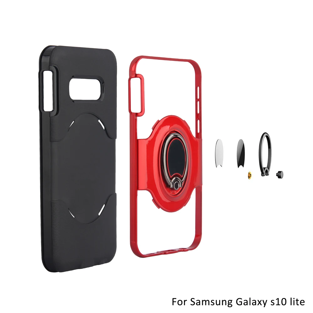 ChauLok Phone Cases for Samsung Galaxy S10e lite Case Ring Bracket Armor For S10 3 in 1 Plus |