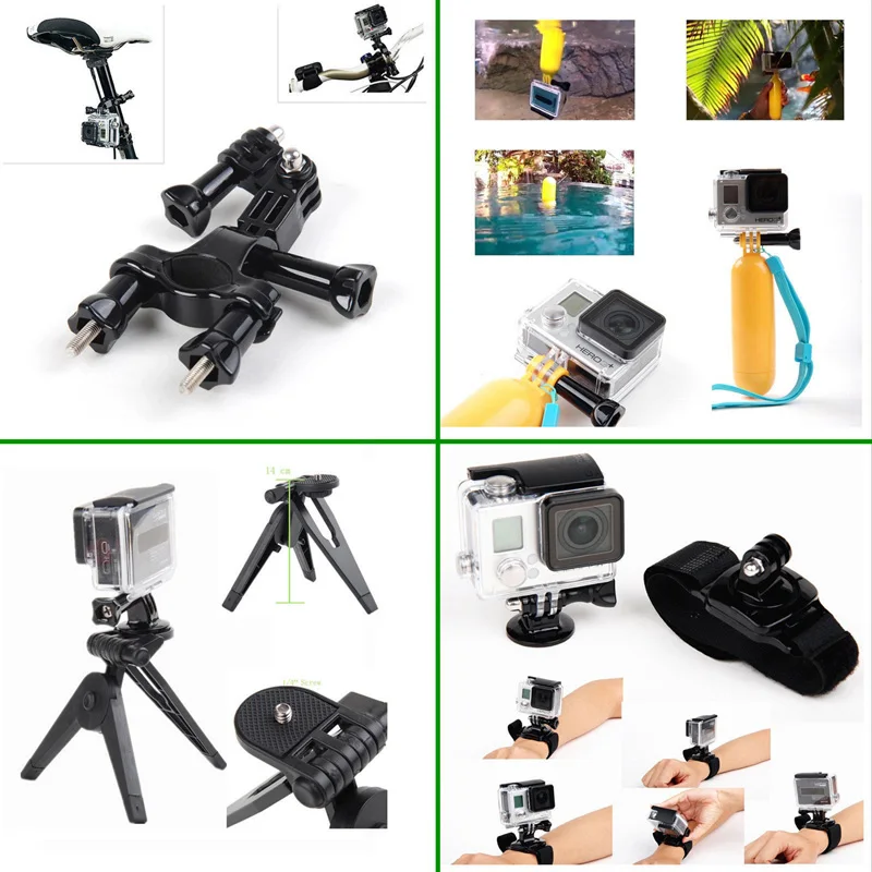 Набор аксессуаров для камеры Go Pro Hero 5 4 3 Sjcam Sj4000 Xiaomi Yi 4K|camera sjcam sj4000|camera yisjcam sj4000 set |