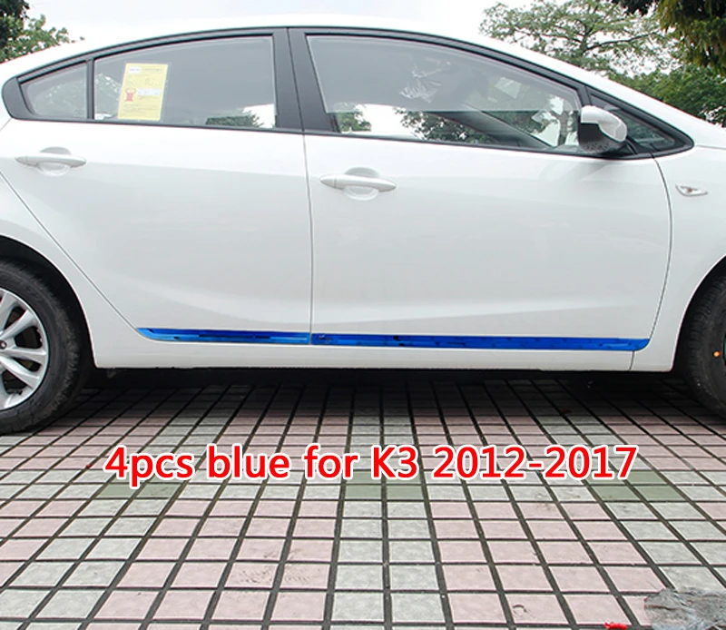 4 шт. для KIA K2 K3 2012- дверная полоса обшивка корпус из нержавеющей стали светильник