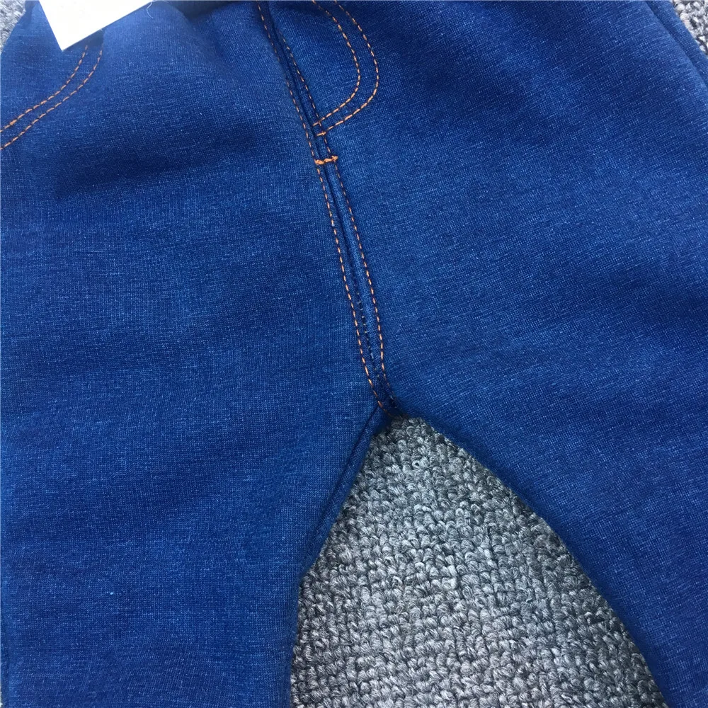 

Baby leggings winter add wool knitting high waist warm baby boy girl pants bule jeans infant toddler PP pants baby clothes