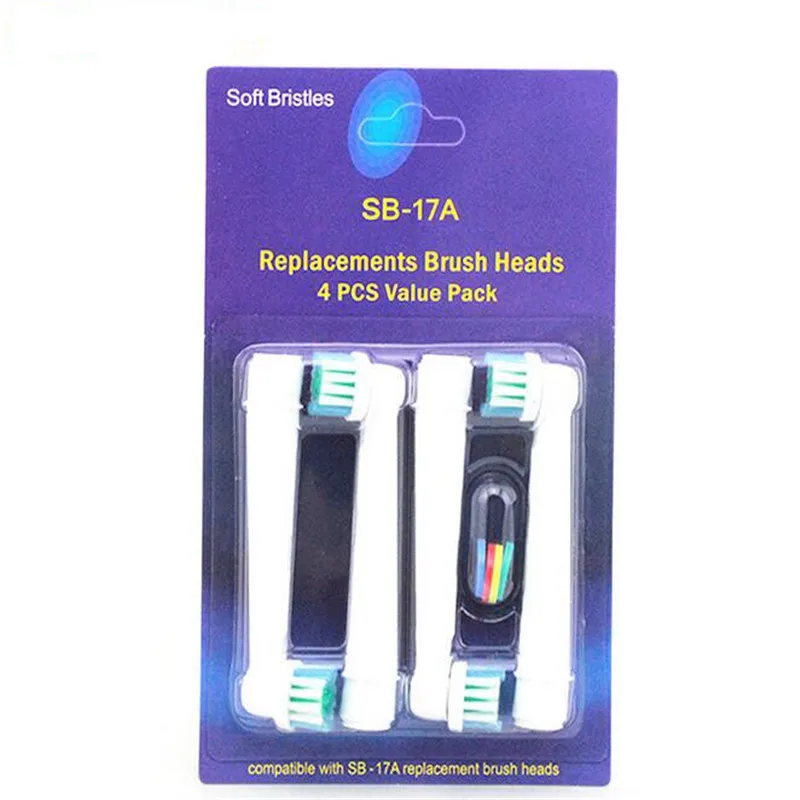 4 шт./лот головки для зубных щёток Замена Oral B EB 17 SB 17A гигиенический уход Чистая