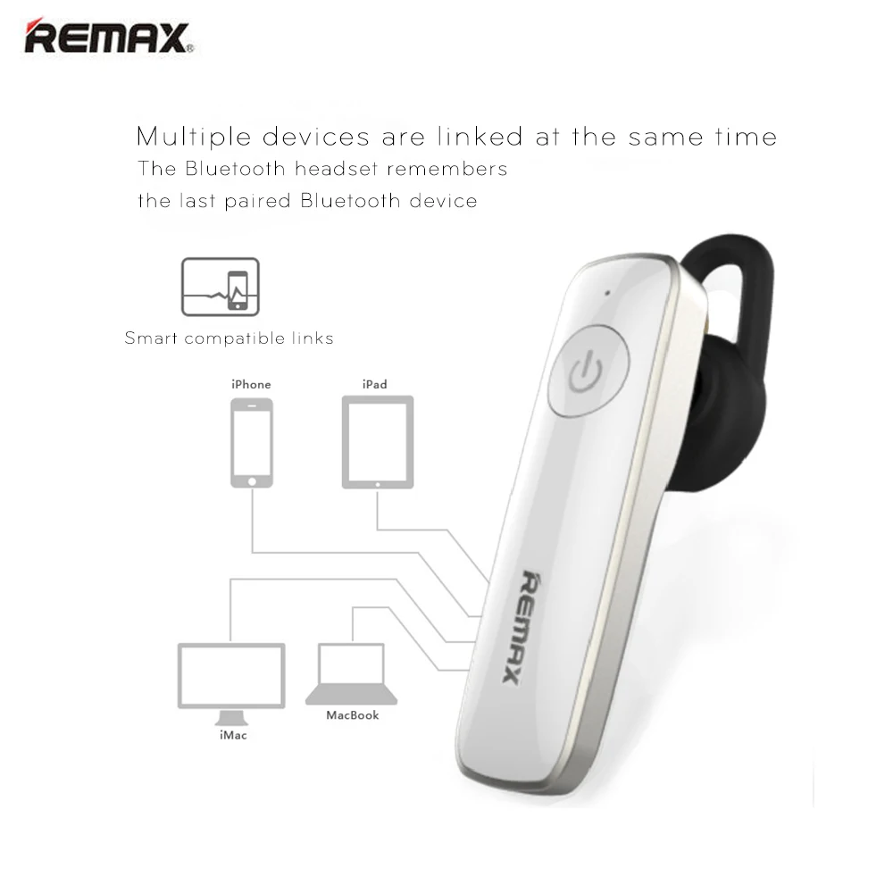 Беспроводные спортивные наушники Remax T8 Bluetooth стерео с крючком для телефонов Xiaomi