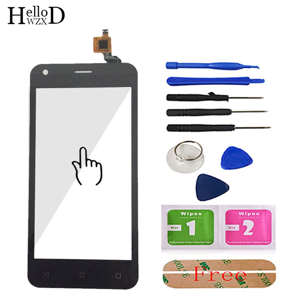 

4.5'' Phone Touch Panel Touchscreen For Fly FS454 nimbus 8 FS 454 Touch Screen Digitizer Glass Sensor Parts Tools Adhesive