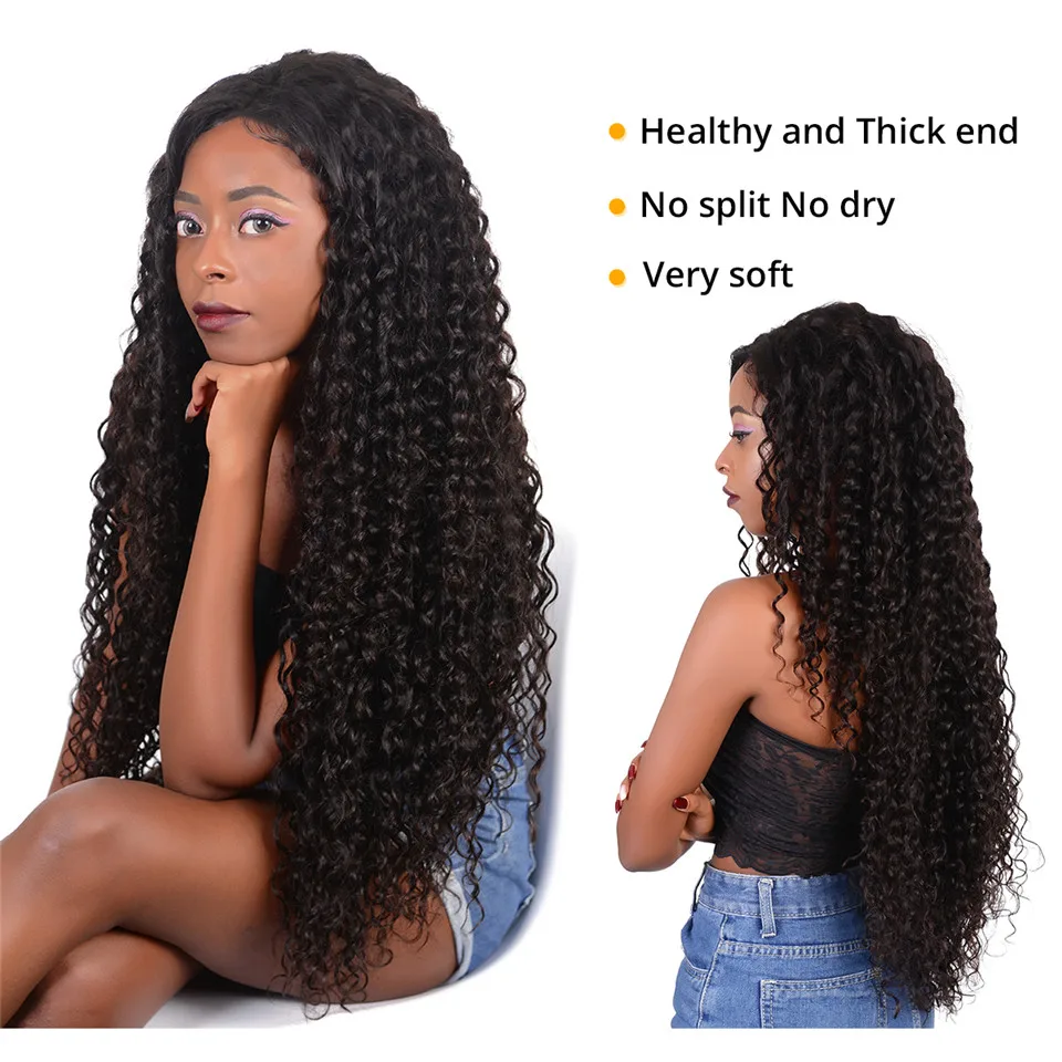 Wiggins 360 Lace Wig Brazilian Deep Wave Front Remy Wigs 150 180 250 Density Preplucked for Women | Шиньоны и парики