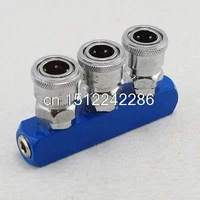 1pcs pneumatic 3 way air hose quick coupler socket connector pipe fitting