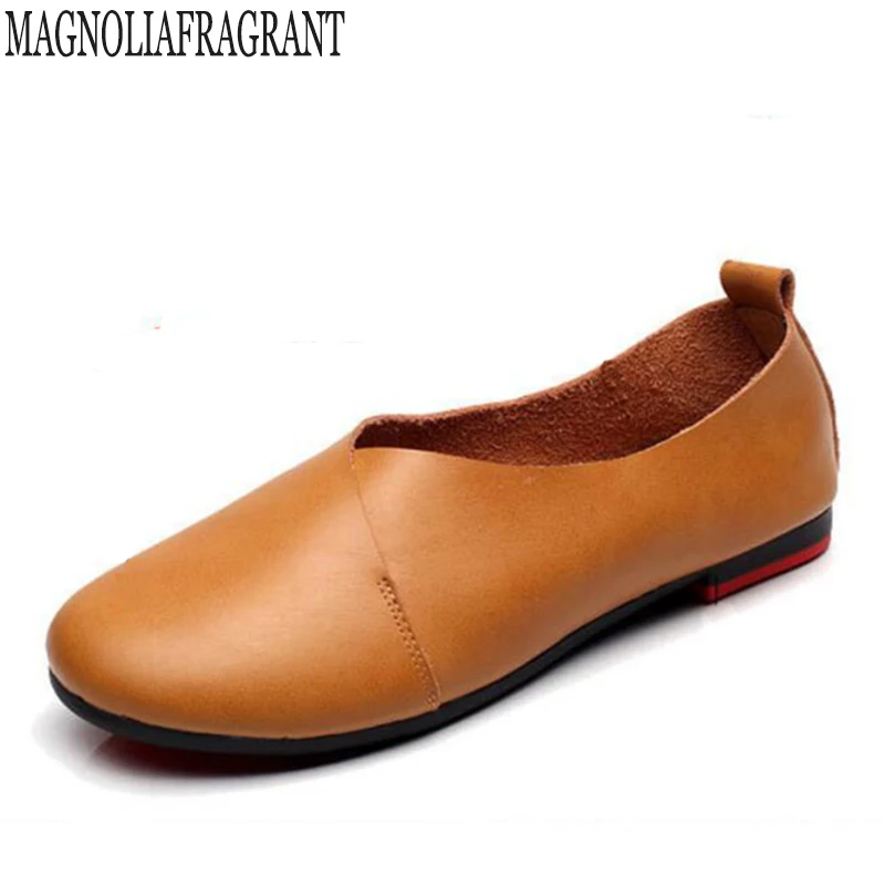 Женские туфли ручной работы из натуральной кожи размеры 34 43|flat shoes|genuine leather women