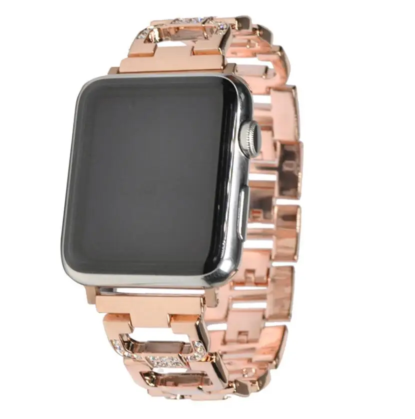 DHL 10 шт алмазные часы из нержавеющей стали для apple watch band 42 38 мм wirst браслет iwatch 1/2/3