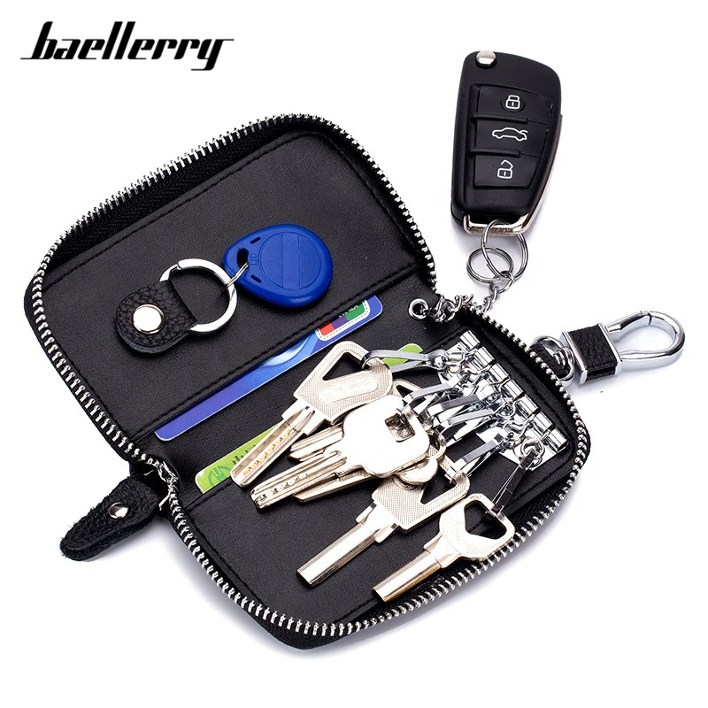 Брендовый мужской кошелек держатель для ключей из натуральной коровьей кожи