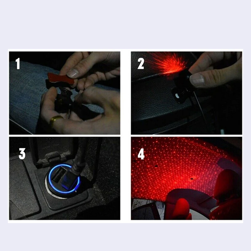 USB LED Автомобильный атмосферный звездный свет DJ RGB музыкальная звуковая лампа