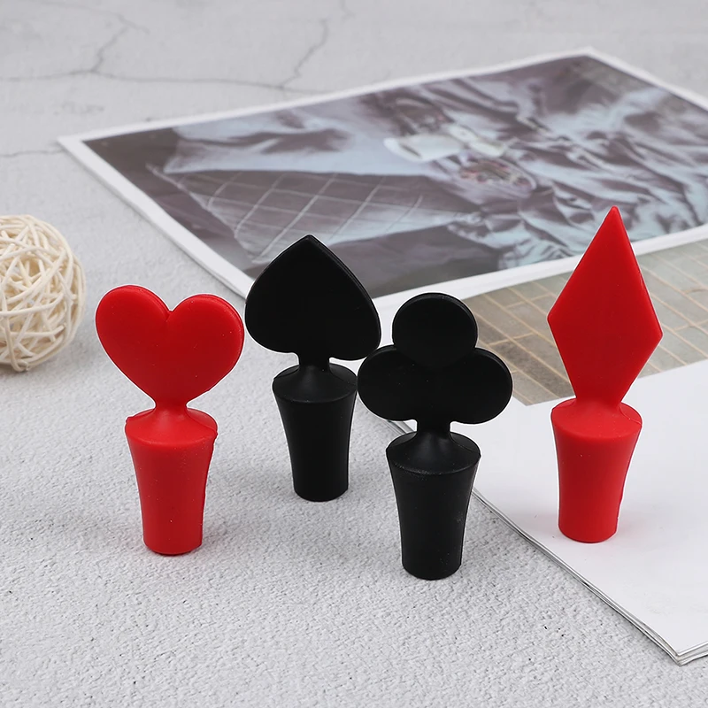 1 шт. мини-бутылка для вина пробка покера лопатки сердце пробки дома бутылки бар