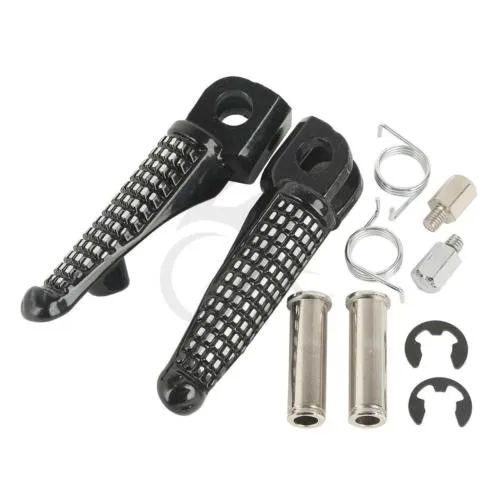 Черный цвет, вид спереди подножка подножки для Kawasaki Ninja ZX6R ZX10R ER6F ER6N 650R ZX6R