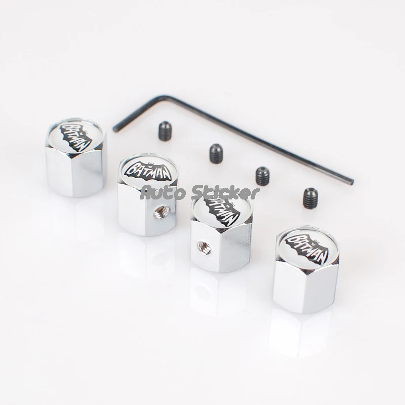 Anti Theft Бэтмен колеса автомобиля Шины Клапан Кепки Обложка для audi bmw opel VOLVO Mazda Citroen