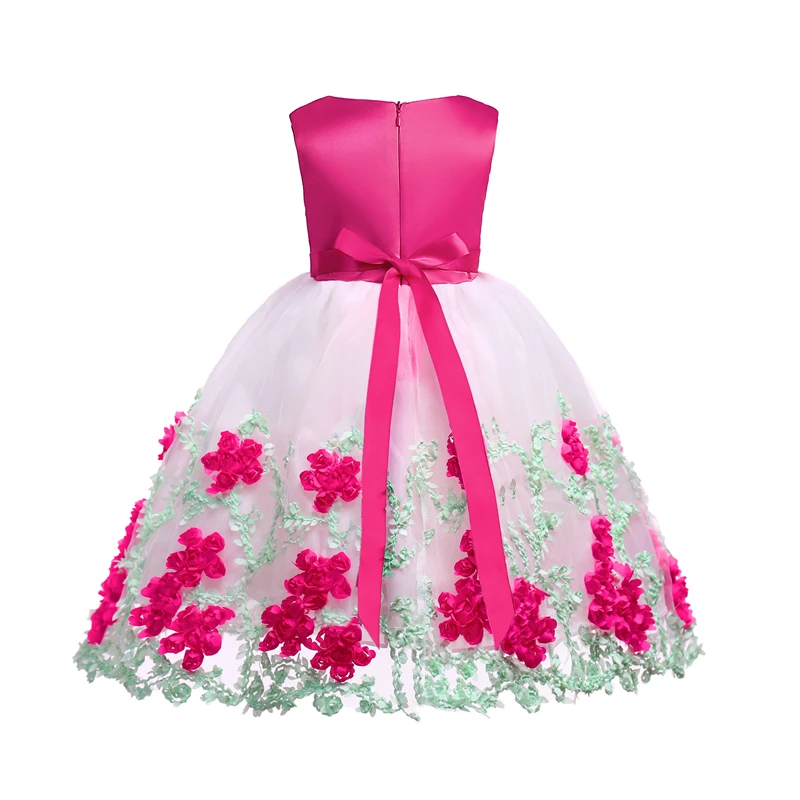 2018 Summer Girls Dresses Girl Flowers Clothes Kids Beauty Dress Children Party and Wedding Baby Clothing 2-10 Years | Детская одежда и