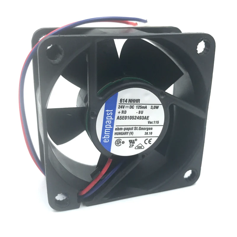 Для PAPST 614 NHHR 614 NHHR DC 24 V 3,0 W 2-проводной 60x60x25 мм Сервер площади вентилятора