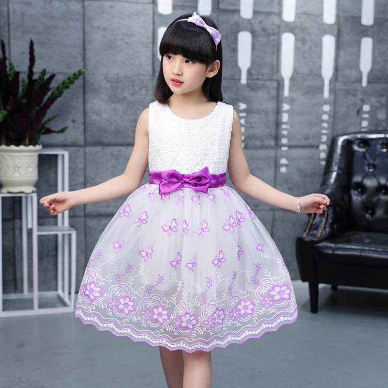 Принцессы Robes для Meninas цветы сарафан без рукавов официальная одежда