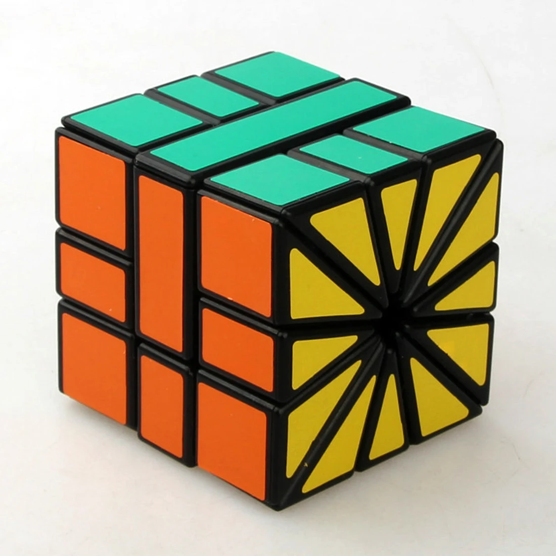 Черный CubeTwist квадратный-2 SQ2 скоростной магический куб Пазлы 3X3X3 зеркальный куб Развивающие игрушки рождественские подарки для детей - Цвет: Черный