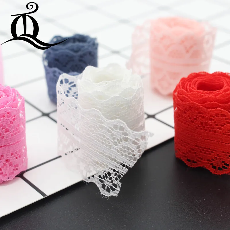 10 ярдов в партии 30 мм хлопковая кружевная лента бежевого цвета отделка сделай сам