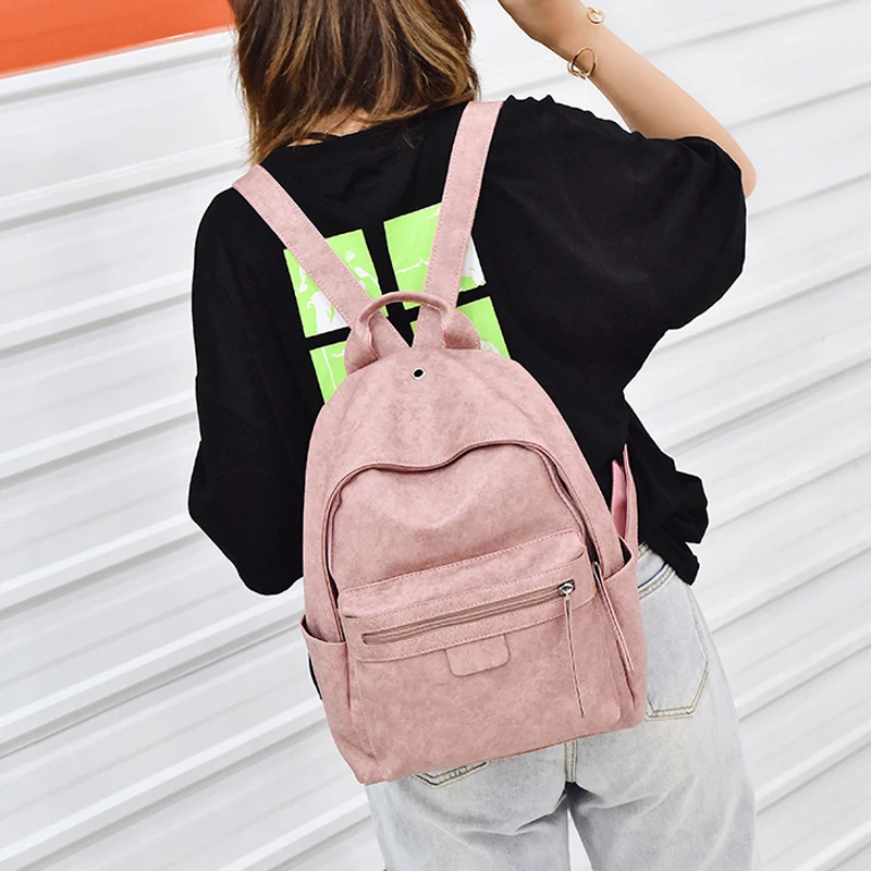 Модный однотонный женский рюкзак в стиле ретро повседневные винтажные школьные